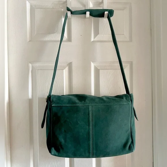 FREE PEOPLE Zahara Suede Messenger Bag / Enchanted Forest - Picture 12 of 16